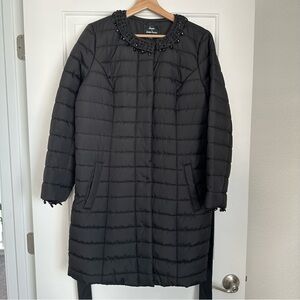 Dennis Basso Black Embellished Women's Coat